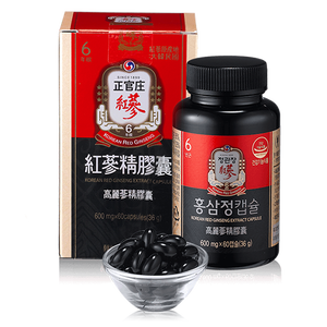  韩国 正官庄 6年根高丽参精浓缩液胶囊 60粒装 拍2瓶170元健康狂欢价