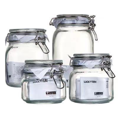 泊丝慕儿 密封玻璃储物罐 圆/方750ml*2+500ml*2
