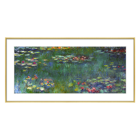 橙舍 莫奈《盛夏睡莲》60*120cm 装饰画 油画布