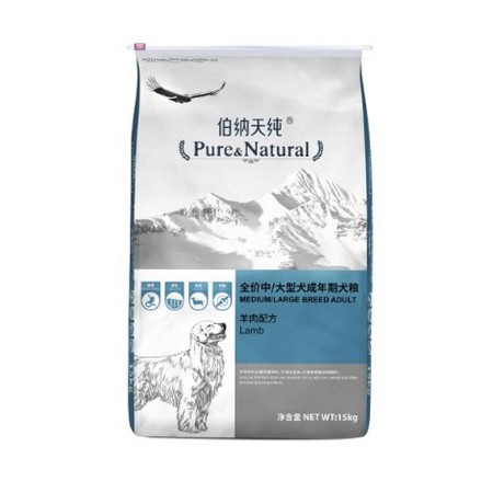 PLUS会员：Pure&Natural 伯纳天纯 中大型犬狗粮 15kg