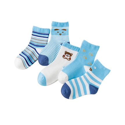 miaoyoutong 妙优童 儿童薄款中筒袜 5双