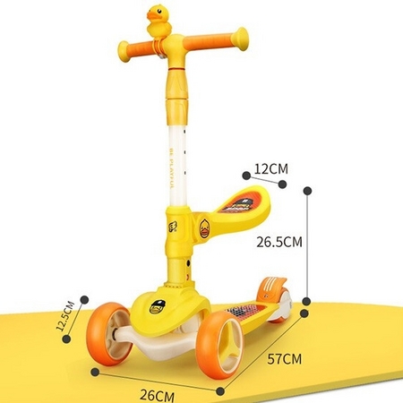 luddy 乐的 小黄鸭 儿童滑板车