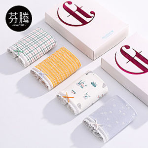 芬腾 少女日系 新疆棉双层抗菌内裤 4条