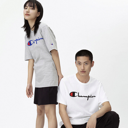 Champion UM-RTS01 男女刺绣大Logo圆领短袖T恤