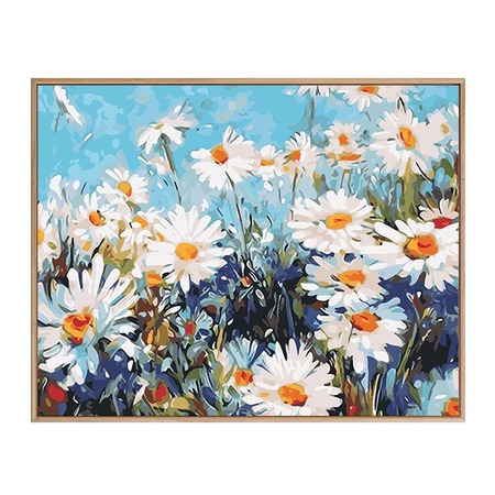彩思汇 diy数字油画 40*50cm薄框黑白画板+颜料+画笔+无痕钉