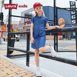 Levis 李维斯 2021新款女童牛仔短袖连衣裙