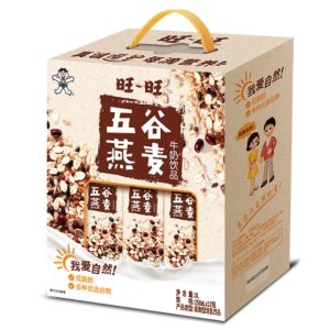 天猫次日达 旺旺 五谷燕麦牛奶 250ml*24盒 拍2件44.9元包邮 折合1.8元一盒