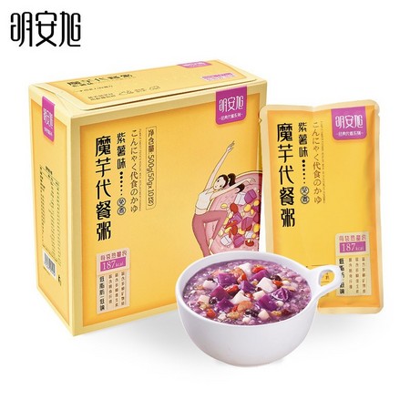 明安旭 紫薯魔芋代餐粥粉 2种口味可选 50g*10袋