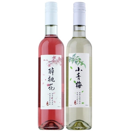 升禧 花酿系列果酒 醉桃花500ml+小青梅500ml