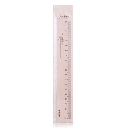 Deli 得力 透明直尺 20cm