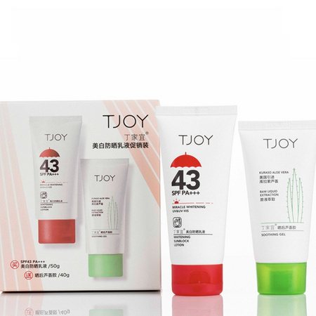 TJOY 丁家宜 美白防晒乳液 50g+晒后芦荟胶 40g