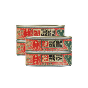 中华老字号 鹰金钱 鲮魂豆豉鲮鱼罐头 184g*4罐