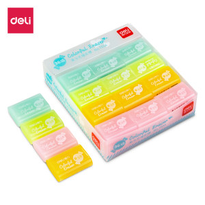 凑单品： deli 得力 7554 可爱果冻色 橡皮擦 36块