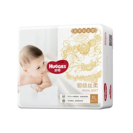 88VIP：HUGGIES 好奇 铂金麒麟 婴儿纸尿裤 XL30片