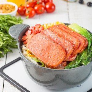 小猪呵呵 午餐肉罐头 198g*3罐 90%猪肉