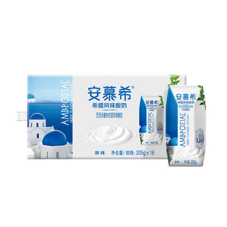 88VIP：伊利安慕希原味酸奶共205g*16盒*2件+捷森全脂纯牛奶240ml*6瓶+酵母粉
