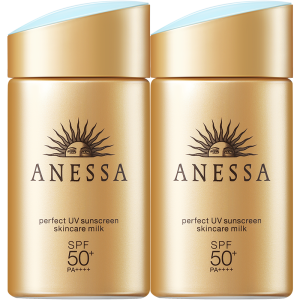 资生堂旗下 安热沙 ANESSA SPF50+ 水能户外小金瓶防晒乳 60ml*2瓶