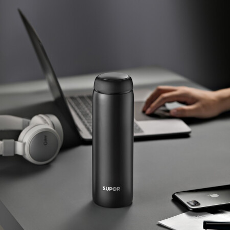 SUPOR 苏泊尔 KC45BY2 保温杯 450ml 墨黑色