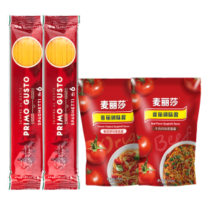 希腊原装进口 麦丽莎 意大利面 250g*2份+0脂意面酱 250g*2袋