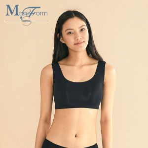 曼妮芬 棉质生活 薄款无钢圈背心式文胸