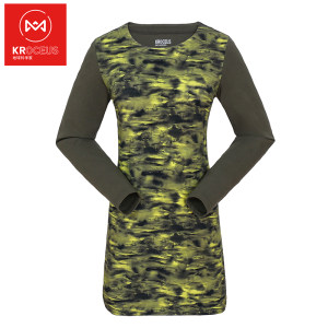 清仓0.7折 地球科学家 女中长款弹力长袖T恤