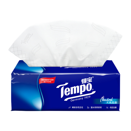 Tempo 得宝 抽纸 4层90抽1包（1608195mm）
