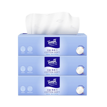 Tempo 得宝 棉柔巾 90抽3包
