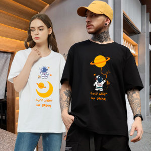 nasa宇航员情侣纯棉短袖T恤 3件 拍三件63元包邮