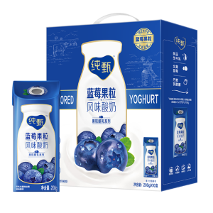 蒙牛 纯甄 蓝莓果粒 常温风味酸奶 200g*10瓶