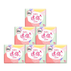 kotex 高洁丝 超薄直条护垫 190mm 10片 6件装