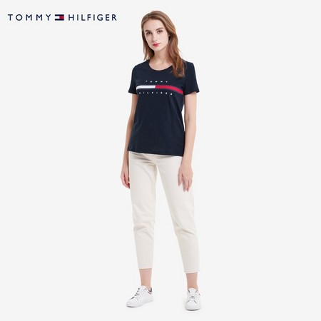 TOMMY HILFIGER 汤米·希尔费格 RM17691683 女士圆领短袖T恤