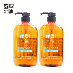 日本进口 咖思美 熊野油脂 马油无硅油洗发水 600ml*2瓶