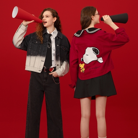 LEDIN 乐町 C3BBB1101 女士牛仔外套