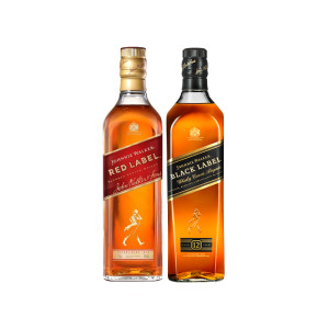 英国原产 尊尼获加 黑方+红方 苏格兰威士忌 700ml*2瓶