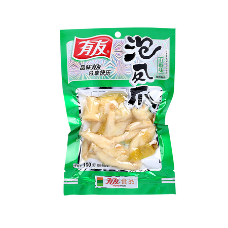 PLUS会员：有友 泡椒凤爪 山椒味 70g