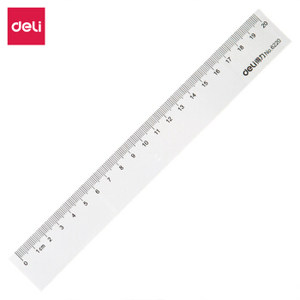 凑单品：deli 得力 6220 塑料直尺 20cm