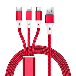 珏创 多功能加粗三合一快充电线 1米