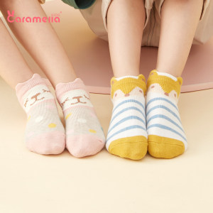 caramella 纯棉宝宝中筒袜10双 拍5件25.9元包邮 折合2.6元一双