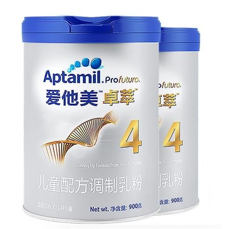 Aptamil 爱他美 卓萃系列 白金版 儿童奶粉 国行版 4段 900g*2罐