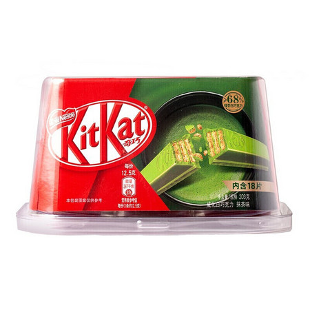 PLUS会员：KitKat 雀巢奇巧 抹茶夹心白巧克力 碗装礼盒 203g