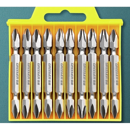 GREENER 绿林 双头十字批头 10支装 60mm