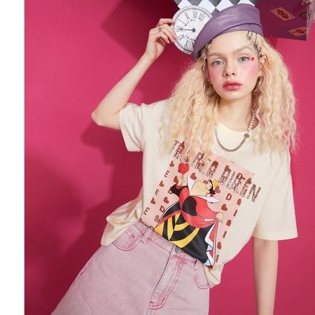 elf sack 妖精的口袋 ✖️ 爱丽丝合作系列 1110_AL5033 女士短T恤