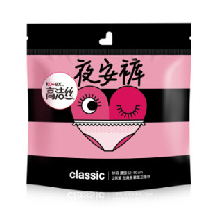 有券的上：kotex 高洁丝 经典系列夜安裤裤型卫生巾 M码 2片