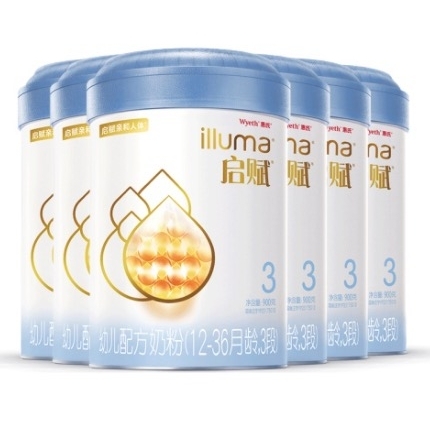 Wyeth 惠氏 启赋蓝钻 婴儿奶粉 3段 900克 6罐