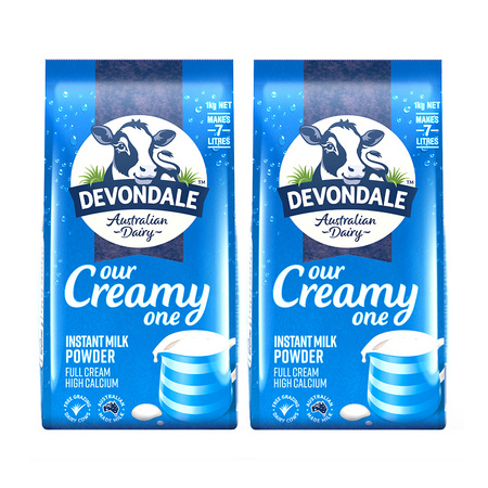 88VIP、有券的上：DEVONDALE 德运 全脂 成人奶粉 1KG*4袋