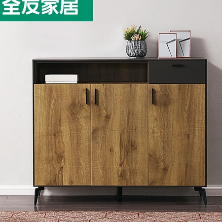 QuanU 全友 125905 北美工业风橡木纹鞋柜