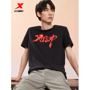 XTEP 特步 2021夏季新款男士圆领短袖T恤