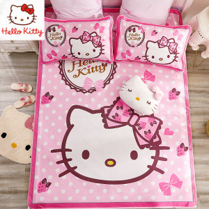 HELLO KITTY 卡通冰丝凉席三件套 0.8~1.8米