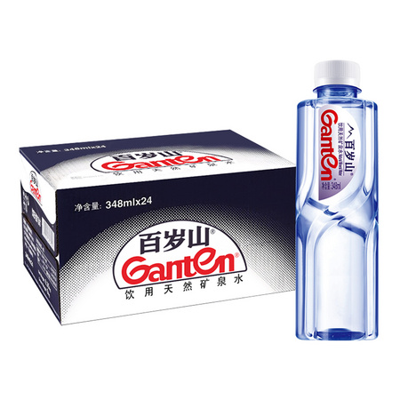88VIP：Ganten 百岁山 天然矿泉水 348ml*24瓶