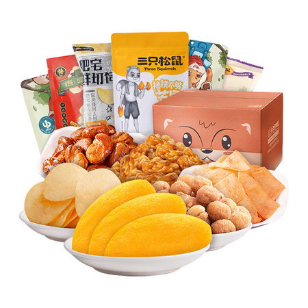 Three Squirrels 三只松鼠 水果干零食大礼包 6袋